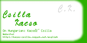 csilla kacso business card